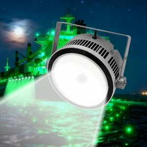 Super Bright 1000W Fish Attracting LED Fishing Light Lamp 1200W Marine Float Squid Green Cyan LED Fishing Lights for Boats