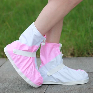 Men's & Women's Waterproof Shoe Cover with Thick Sole Color Blocked Rain Proof Safety Product