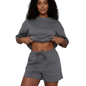 Hot Sale Girl Top T-shirt Sets Plus Size Women's Sets Fashionable Summer 2 Piece Women's Outfit Ladies t Shirts and Shorts