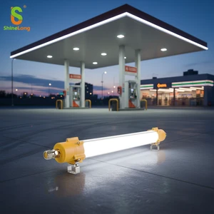 IP65 High Efficiency ATEX Certified Aluminum Explosion-Proof Linear LED Lights for Hazardous Location Gas Station