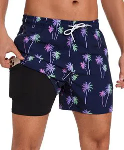 Custom Men's Casual Summer One-Piece Bikini Polyester Printed Shorts Pants Hawaii Beach Board Swim Trunk Animal Plus Size