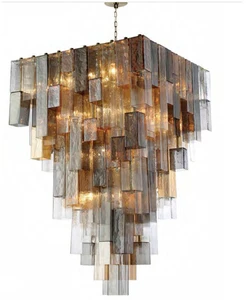 Customizable High-End Glass Hanging Lamp Elegant Glass Pendant Light and Chandelier