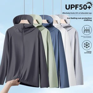 Best-selling High-quality Ice Silk Sun protection Clothing Summer Breathable Lightweight Hooded UV-protective Sun protection