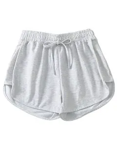 Light Grey Shorts Women Summer Soft Lightweight Elastic Waist Comfortable Casual Lounge Wear Running Gym Fashion Bottoms