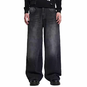 Comfortable Plus Size Men Jeans Loose Fit Vintage Style Straight Pants Casual Big Size Denim Clothing Wholesale Bulk Jeans