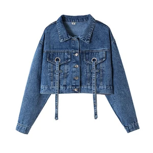 2022 New Design Women Long Sleeve Jean Denim Coat Jacket Wholesale for Lady Spring Summer Female Clothing