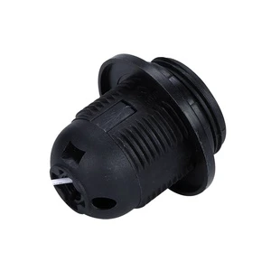 Black White E27 LED Light Head Socket 4A 250V Screw Lamp Holder Table Floor Plastic Desktop Candle Bulb Base