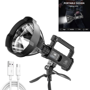 Portable Super Bright 1000 Lumen Torch Light XHP 50 90 Searchlight Long Range Powerful USB Rechargeable LED Flashlight
