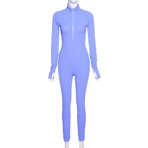 2025 New Arrivals High Waist Fitness Sports Jump Suit Custom Logo Breathable Women One Piece Jumpsuits Spandex/Polyester Skinny