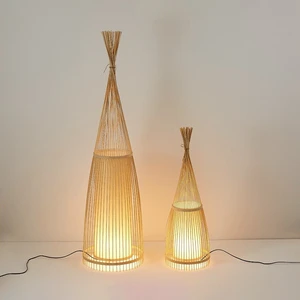 Led Bamboo Style Floor Light for Living Room and Restaurant Bamboo Floor Lamp