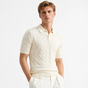 OEM Men's Custom Knitted Classic Golf Polo Shirt Casual Polo Short Sleeved Button Crochet Design Spring And Summer Series
