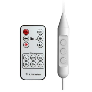 DC5V USB Powered Brightness Button LED Dimmer with 3-Key RF Remote and Memory Function for Single Color COB Strip