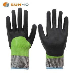 General Purpose Polyester Cut-Resistant Gloves Safety Work A5 Cut Resistant Gloves Rubber Hand Gloves for Industry