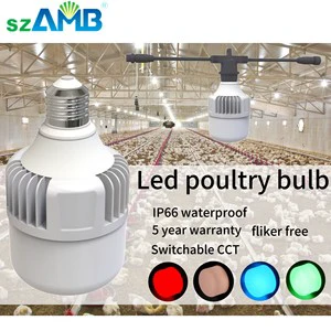 High Quality Poultry Bulb Poultry Light Led Crown Bulb 2700k-6500k IP66 E27 Professional Lighting Led Light for Poultry House