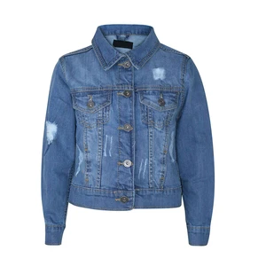 Women's Denim Jacket Casual Winter Button-Up Oversize Reversible Breathable Eco-Friendly OEM Raw Solid High Quality