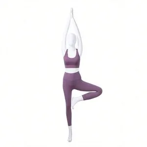 Wholesale Fitness Yoga Set Sports Wear Solid Color Ribbed Yoga Suit Workout Sets for Women Yoga Suit Fitness Women