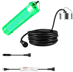 ETOP IP68 Green Underwater Fishing Light Super Bright LED 13W 12-24V AC/DC Attracting Light Night Fishing Light