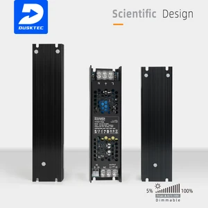 DUSKTEC Linear 60-300 Watt AC Input 220 230 240 Volt to Output 12V 24VDC Variable Dimming Dimmable Switching Power Supply