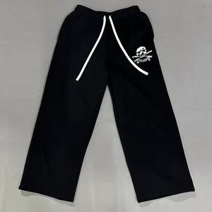 PT720 Wholesale Custom Men's Jogger Sweatpants Baggy Loose Fit Open Bottom Fleece Pants Casual Cotton Style With Mid Waist