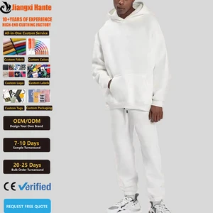 Unisex 380g Custom Fleece Jogger Sweatsuits Oversized Hoodie Track Suits Winter Casual Mens Sweatsuits Hooded Sportswear Sets