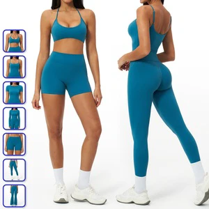 Roregal New Design Women Gym Sports Shockproof Yoga Top Lift Butt Leggings Fitness Tight Fitting Casual Sports 2 Pcs Set