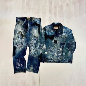 DiZNEW Denim Set Men Custom logo 2026 Hot Selling Best Quality Designer Two Piece Jean Matching Sets for Men