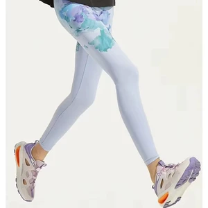 2025 Girls Casual Athletic Leggings Yoga Kids Running Dance Pants Workout Sports Floral Print Tights Children Quick Dry Clothes