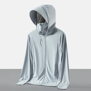 Custom UPF 50+ UV Sun Protection Quick Dry Nylon Outdoor Wholesale Fishing Long Sleeve Quarter-Zip Men Rash Guard
