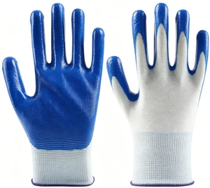Breathable Nitrial Coated Safety Heavy Duty Industrial Working Gloves