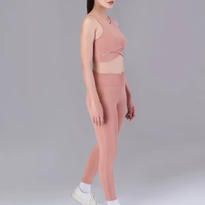 Best Design Breathable Low MOQ Yoga Sets Woman Custom Made Good Quality Cheap Price Yoga Set Arrival Comfortable