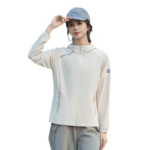 Outdoor Sunscreen Clothing 50+ Summer Ice Feeling Men's Women's Anti-UV Lightweight Breathable Hooded Zipper Closure