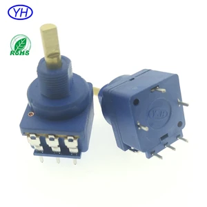 16mm Dimmer Light Potentiometer With 10A Push Switch 4mm Diameter Shaft And Center Detent For Lighting Control