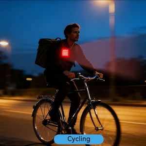 EGH High Visibility Rechargeable 17 LEDs Chest Running Lights for Ride Jogging Hiking Camping