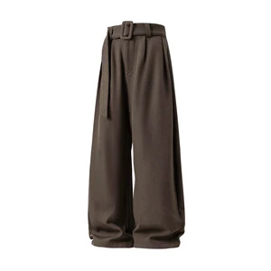 Three-Dimensional Pleated Casual Pants, Loose Fitting Daily Bottoms