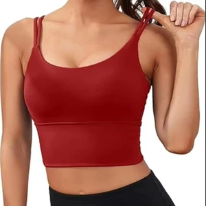 Hotselling Best Quality Breathable Anti-Bacterial Quick Dry Yoga Strapless Simple High Support Lace Sports Bra Women Front