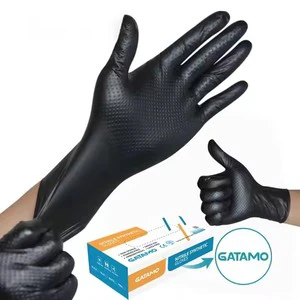 BSS023 Diamond Grip 8 Mil Household 1000 Pvc Nitrile-free Examination Nitrile Vinyl Blend Gloves Black Disposable Nitrile Gloves
