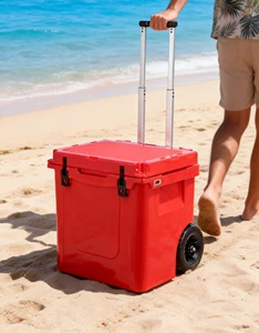 Wholesale 45qt PE Plastic Rotomolded Hard Cooler Wheels Customized Modern Design Thermal Waterproof Food Grade Portable