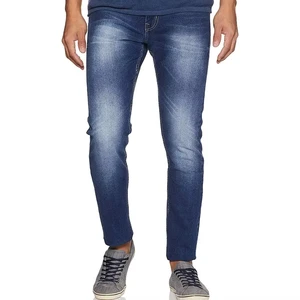 Custom Casual Mid Woven Fashion High Quality Plus Size Men's Straight Slim Fitted Stretchy Denim Jeans Breathable