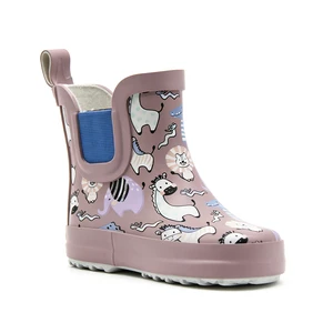 Factory OEM ODM Kids Rubber Ankle Rain Boots Waterproof Slip On Toddler Short Wellies Anti Slip Outdoor Play Footwear