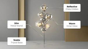 Modern Neutral White Switch Control Iron Floor Lamp Soda Decorative Indoor Bedroom Hotel Decoration Dimmable High Brightness