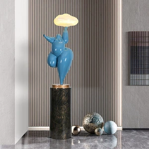 Trending Hotel Bedroom Modern Floor Lamp with Marble Base Modern Minimalist Designer Led Corner Floor Lamp