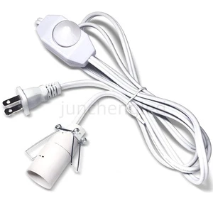 Black Color 250V 2.5A Cable with Dimmer Switch and E12 Lamp Holder with Black US Plug Waterproof