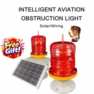 LED Airfield Runway Airport Approach Heliport Edge Aviation Obstruction Light Solar Powered IP66 Rated 3-Year Warranty AR111