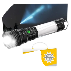Temu Hot Selling New High Quality Long Range Rechargeable Outdoor Night Fishing Mountain Climbing Zoom Flashlight