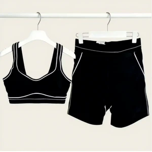 Wholesale European and American summer two-piece yoga suits, Pilates running sets, Pilates fitness sets