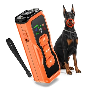 New Arrival Portable Handheld Rechargeable Ultrasonic Dog Repeller Deterrent Dog Bark Control Training Device With Flashlight