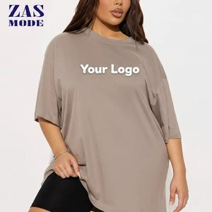High Quality Plus Size Women's Casual Oversized T-Shirts Solid Custom Logo Knitted Fabric Eco-Friendly Quick Dry ODM Service