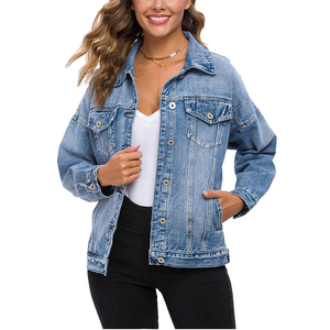Custom Women's Classic Blue Reversible Thin Spring Denim Jacket Eco-Friendly Breathable Blue Jean Jackets Women