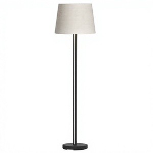 Modern Floor Lamp E26 LED 12W White Fabric Shade Metal Base Acrylic Detail Cold White Light 1530mm Height