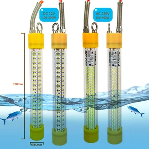 400W Green White 220v Fishing Lures Led Fishing Light Underwater Led Flood Light Lamp for Fishing Squid
